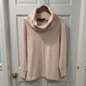 French Connection Cowl Neck Sweater Size Large Baby Pink NWOT Cozy Casual
